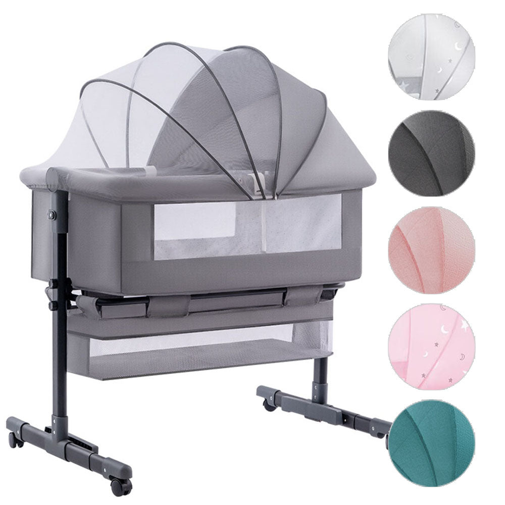 Baby Newborn Bed Splicing Large Rocking Cradle Bed Multifunctional Movable Foldable