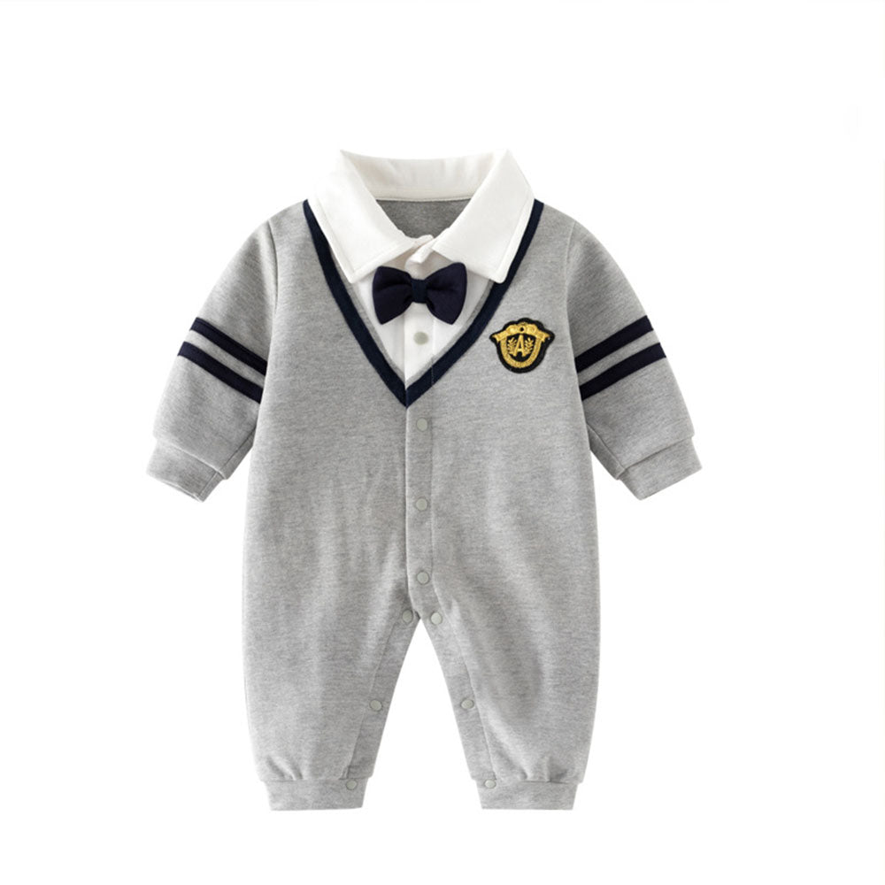 Baby Newborn gentleman romper autumn long-sleeved First Birthday Party Dress