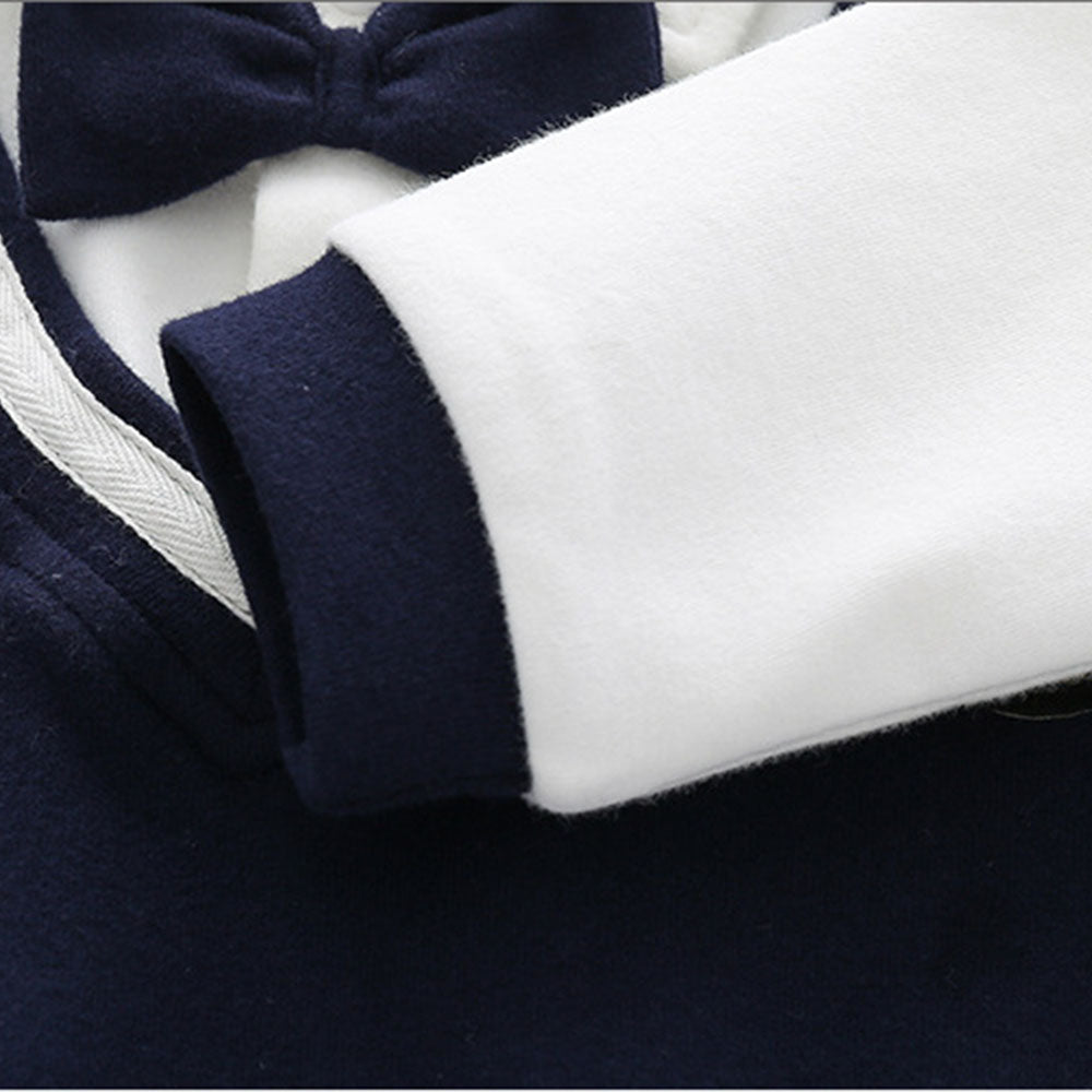 Baby Newborn gentleman romper autumn long-sleeved First Birthday Party Dress