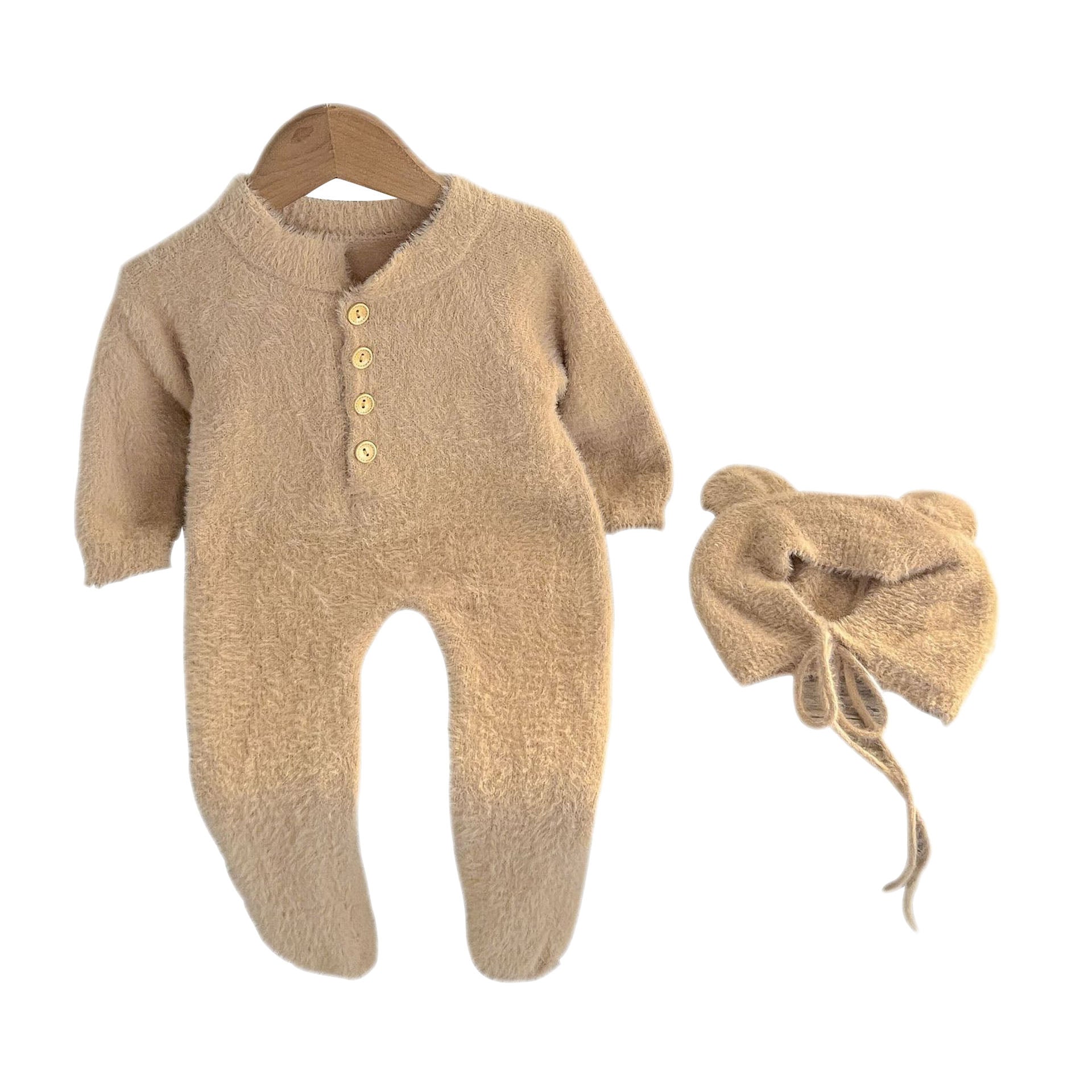 Baby winter onesie baby 100-day clothes mink fleece romper