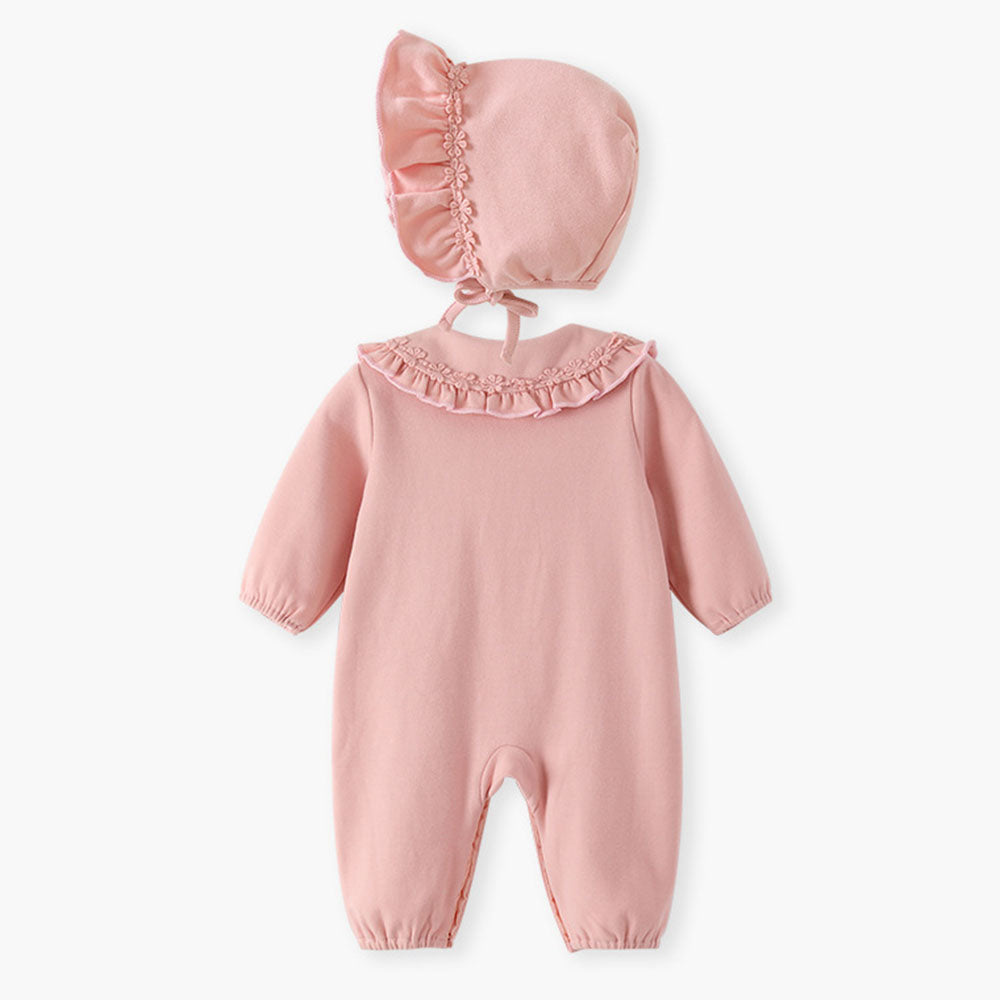 Baby Newborn red long-sleeved breathable romper onesies