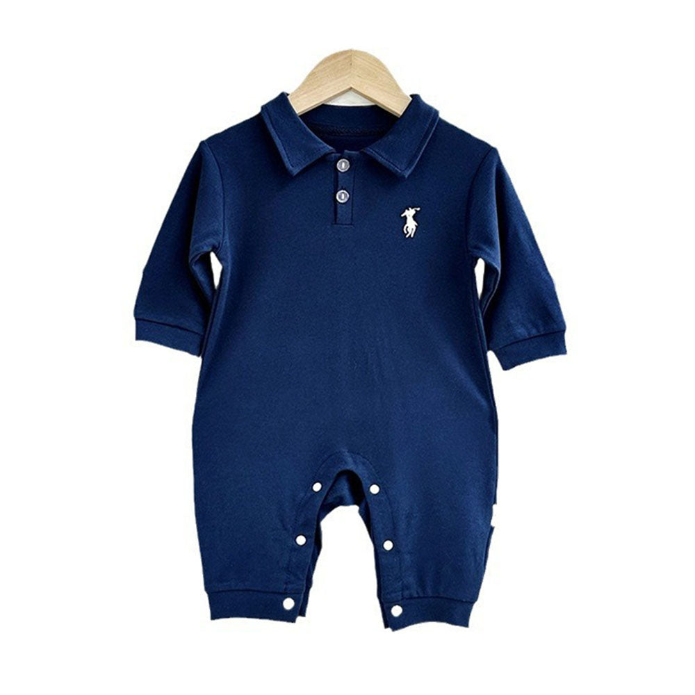 Baby jumpsuit infant and toddler Polo long-sleeved romper Thin