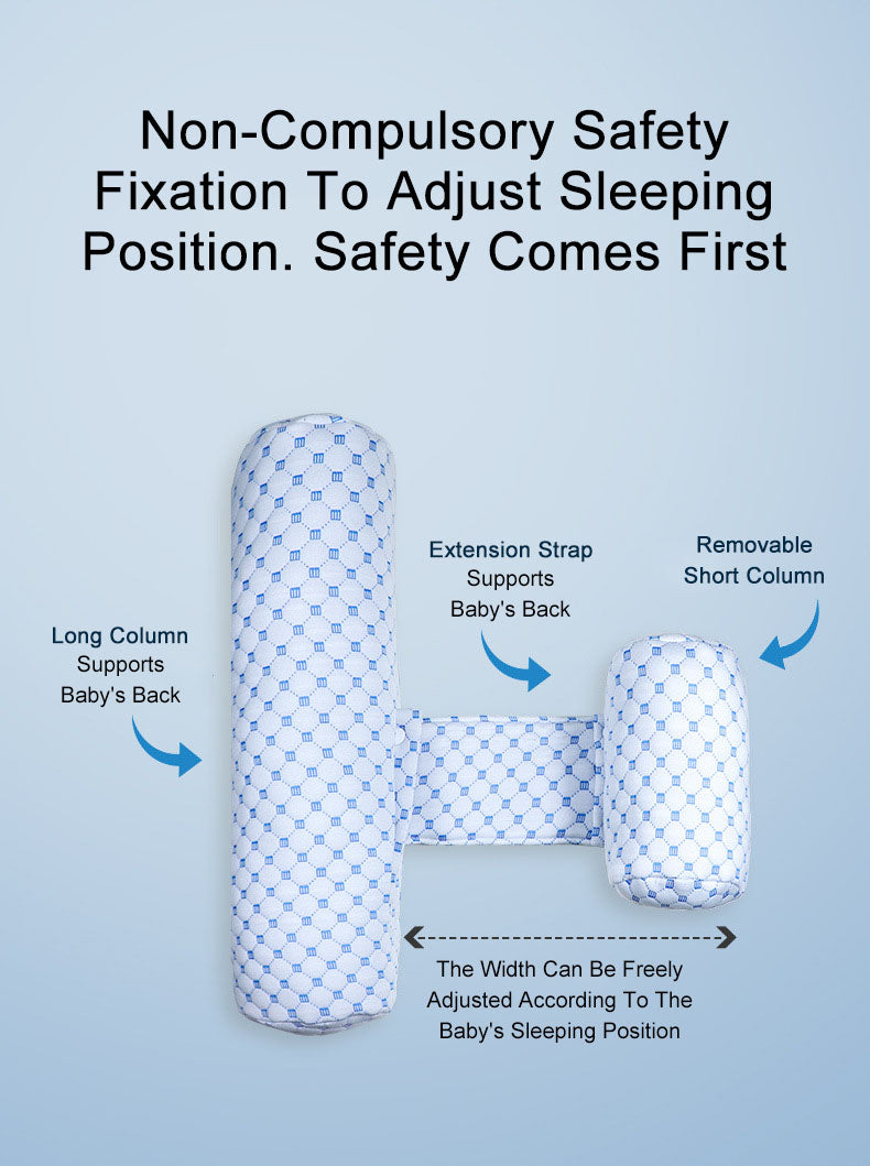 Baby anti-choking pillow for secure sleeping and preventing falls soothing side sleeper