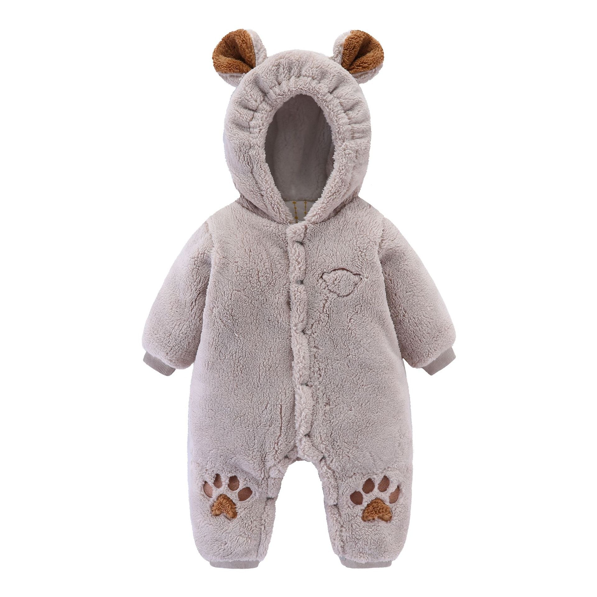 newborn baby's quilted bodysuit Romper for winter outdoor