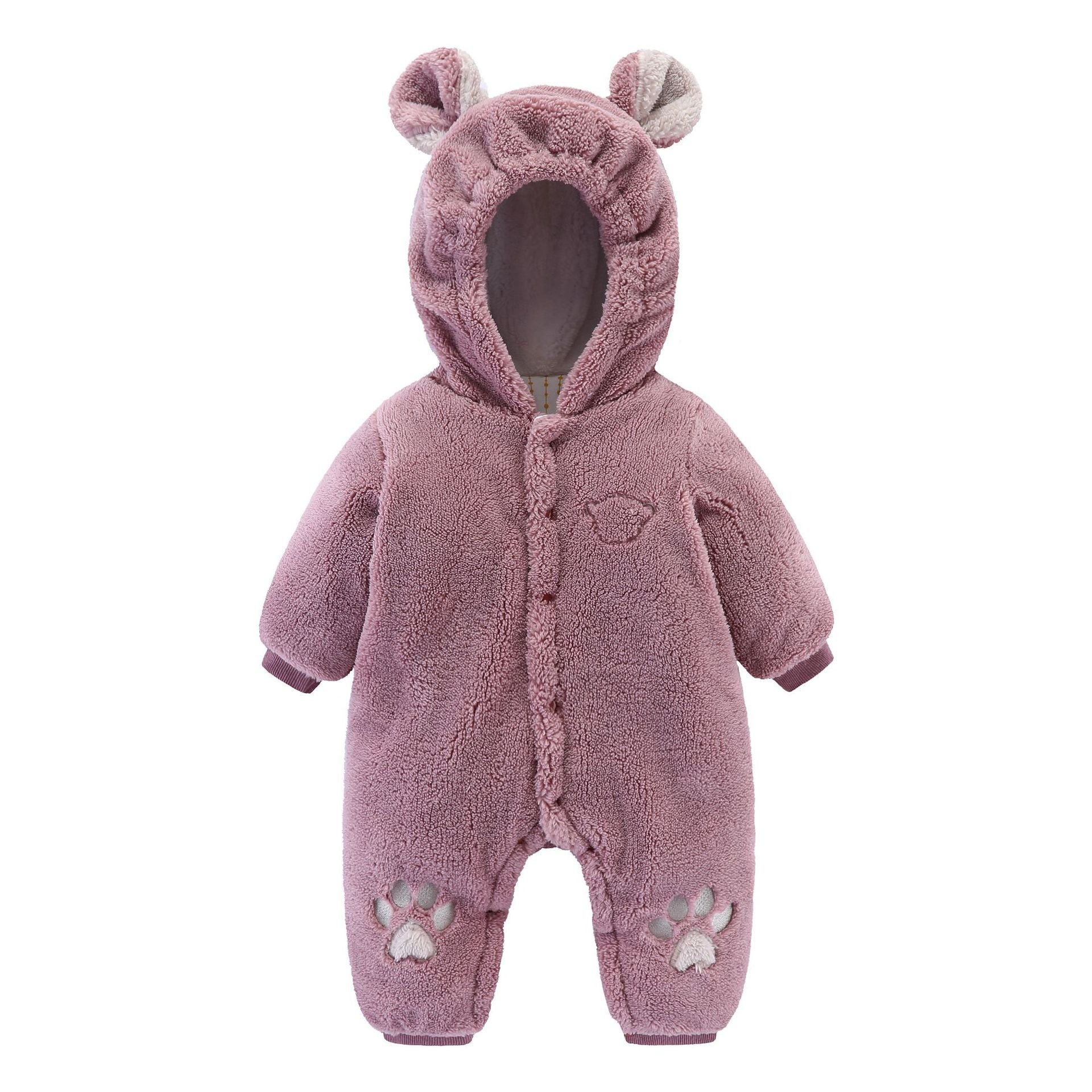 newborn baby's quilted bodysuit Romper for winter outdoor