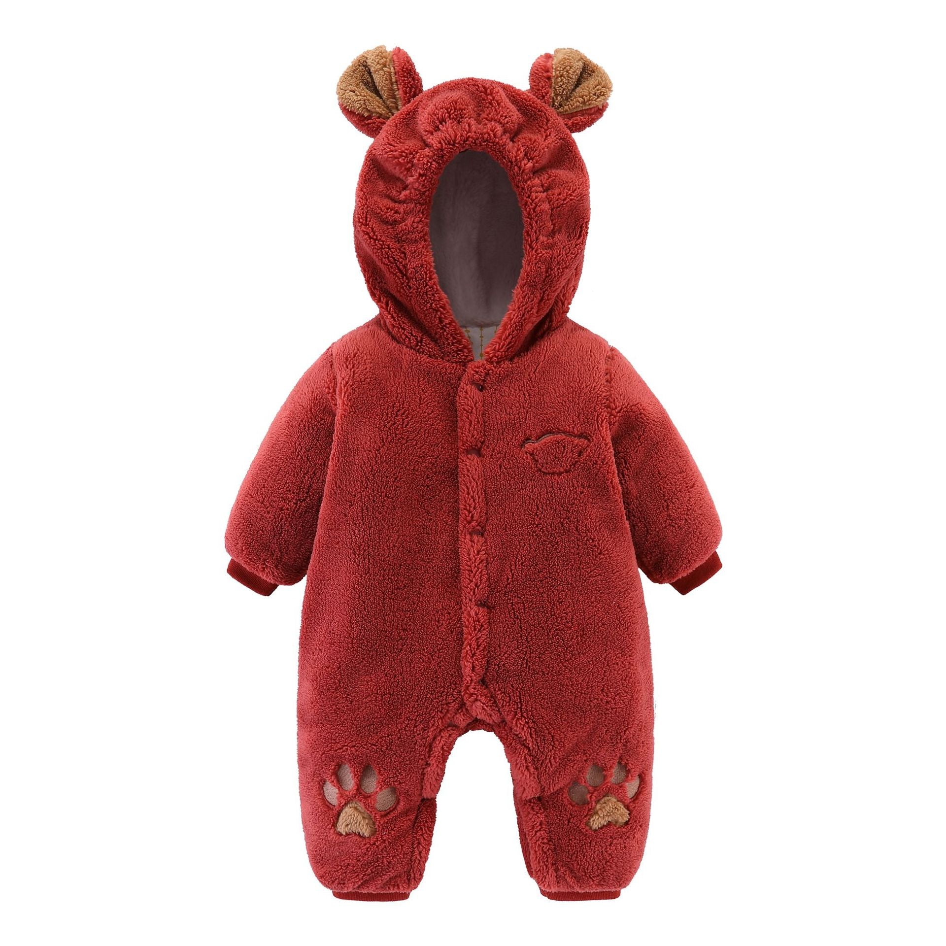 newborn baby's quilted bodysuit Romper for winter outdoor
