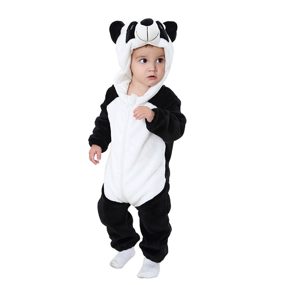 Baby and toddler bodysuit onesies flannel animal shape romper