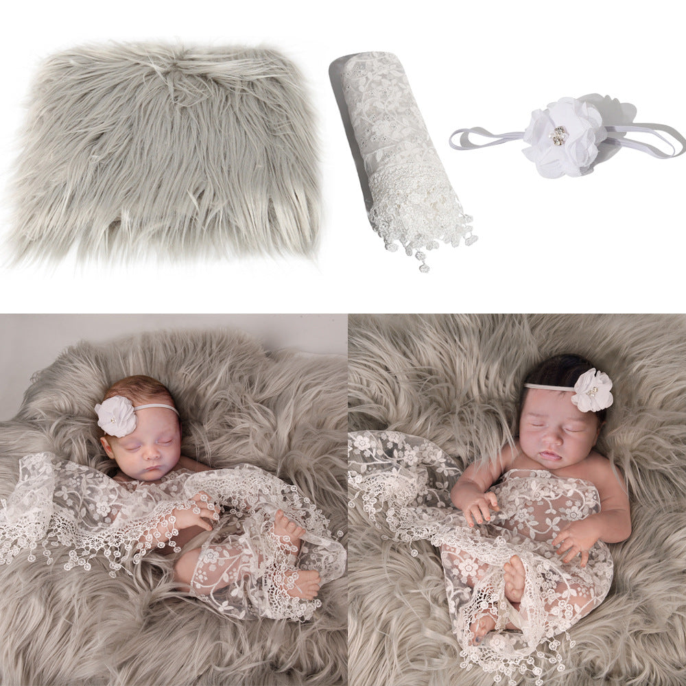Baby photography background set props wrap blanket