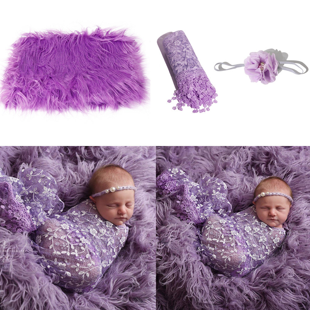 Baby photography background set props wrap blanket