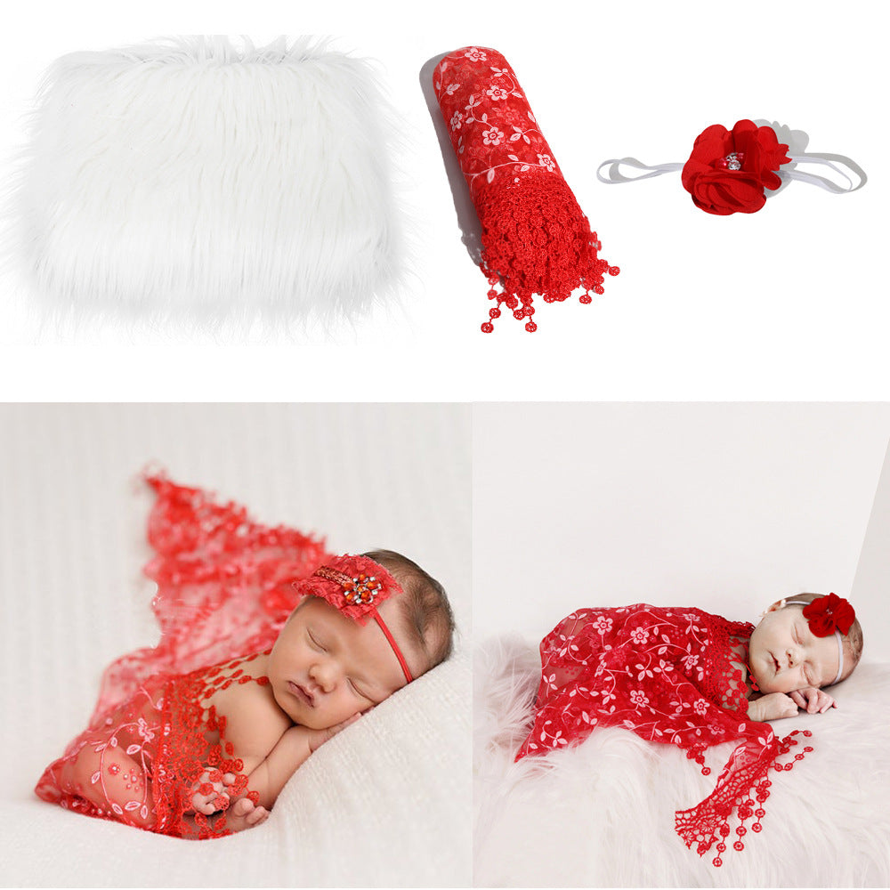 Baby photography background set props wrap blanket