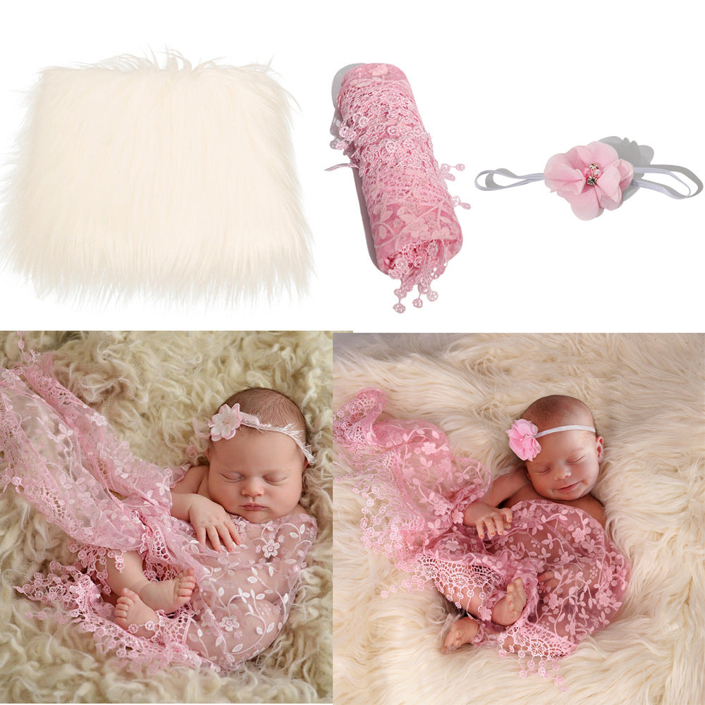 Baby photography background set props wrap blanket