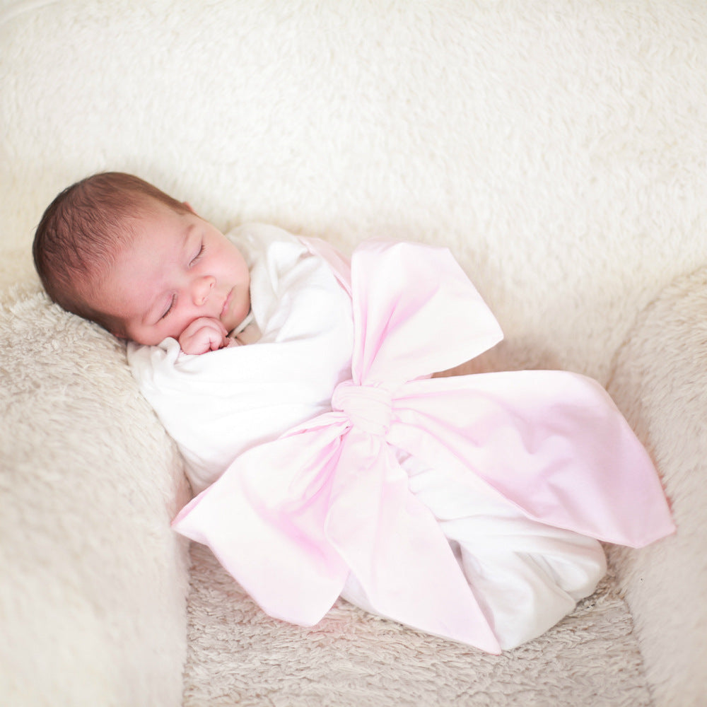 Newborn baby swaddle sash bow ribbon 7 colors
