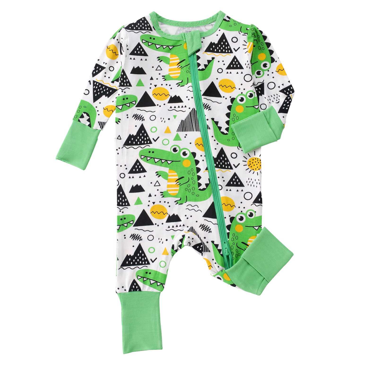 Bamboo fiber baby long-sleeved Zipper onesie Romper Fit All Season