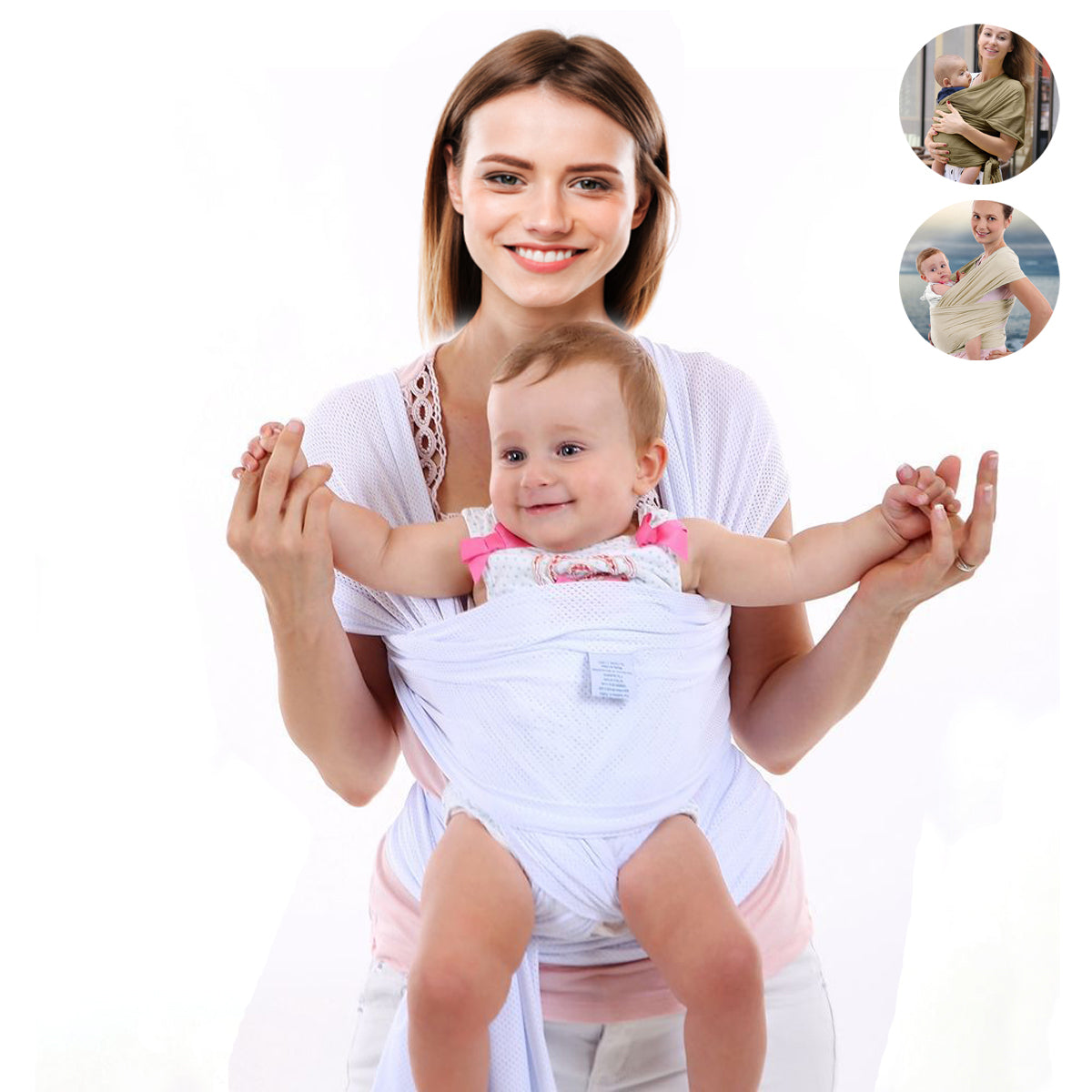 Baby Wrap Carrier Breathable Breathable Mesh Ergonomic Support