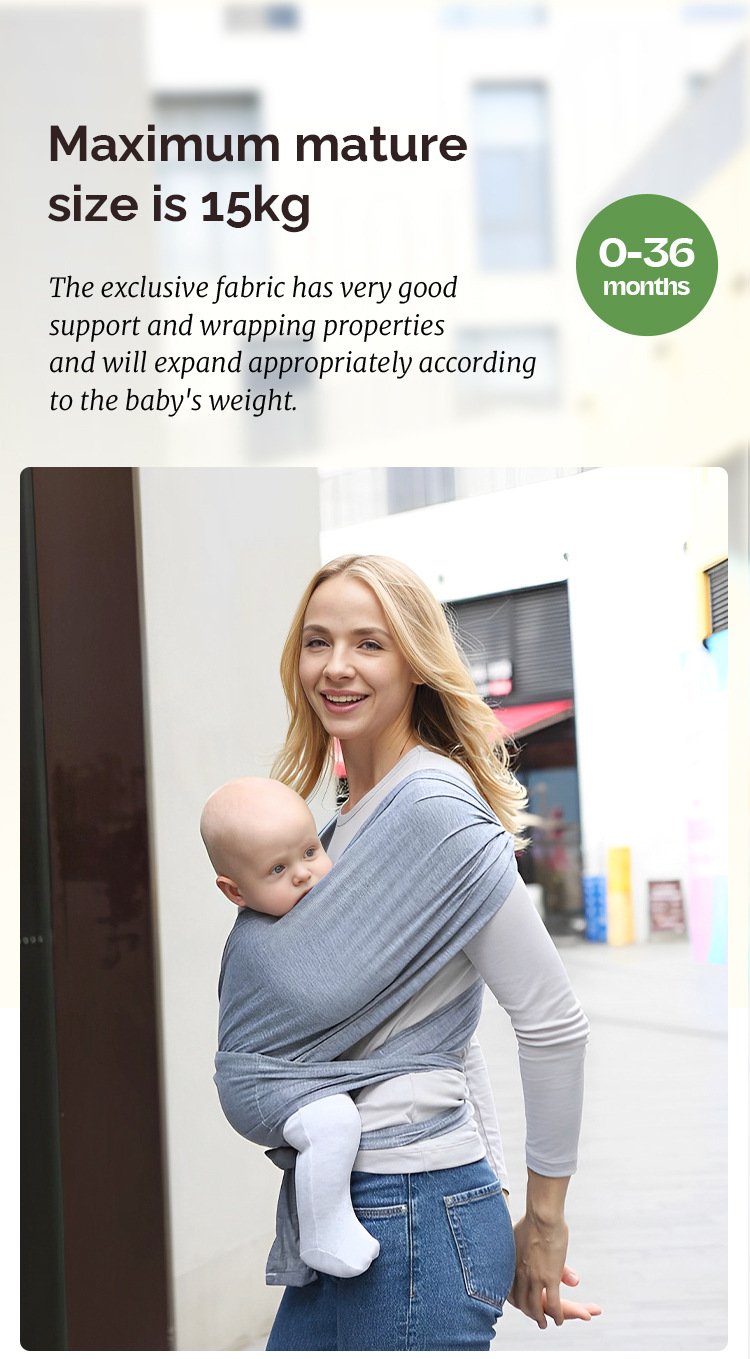 Baby Wrap Ergonomic Safe Comfortable Support 3-36 Month