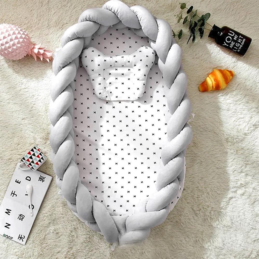 Crib Middle Bed Baby Newborn Lounger Nest Portable for Safe Co-Sleeping & Napping