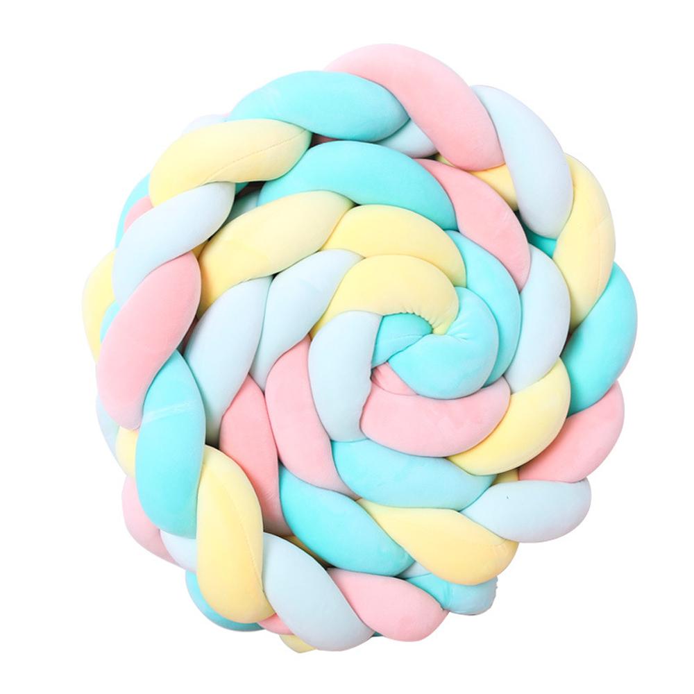 Braided Crib Bumper For Baby Toddler Bed Anti-Collision Strip