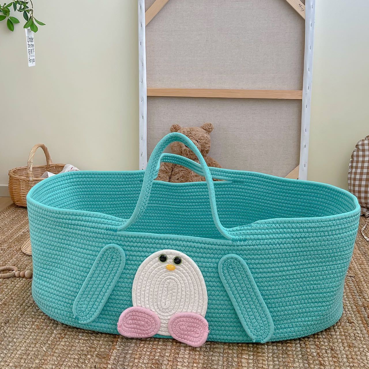 Portable Baby Newborn Moses Basket Bed with Pad Pillow