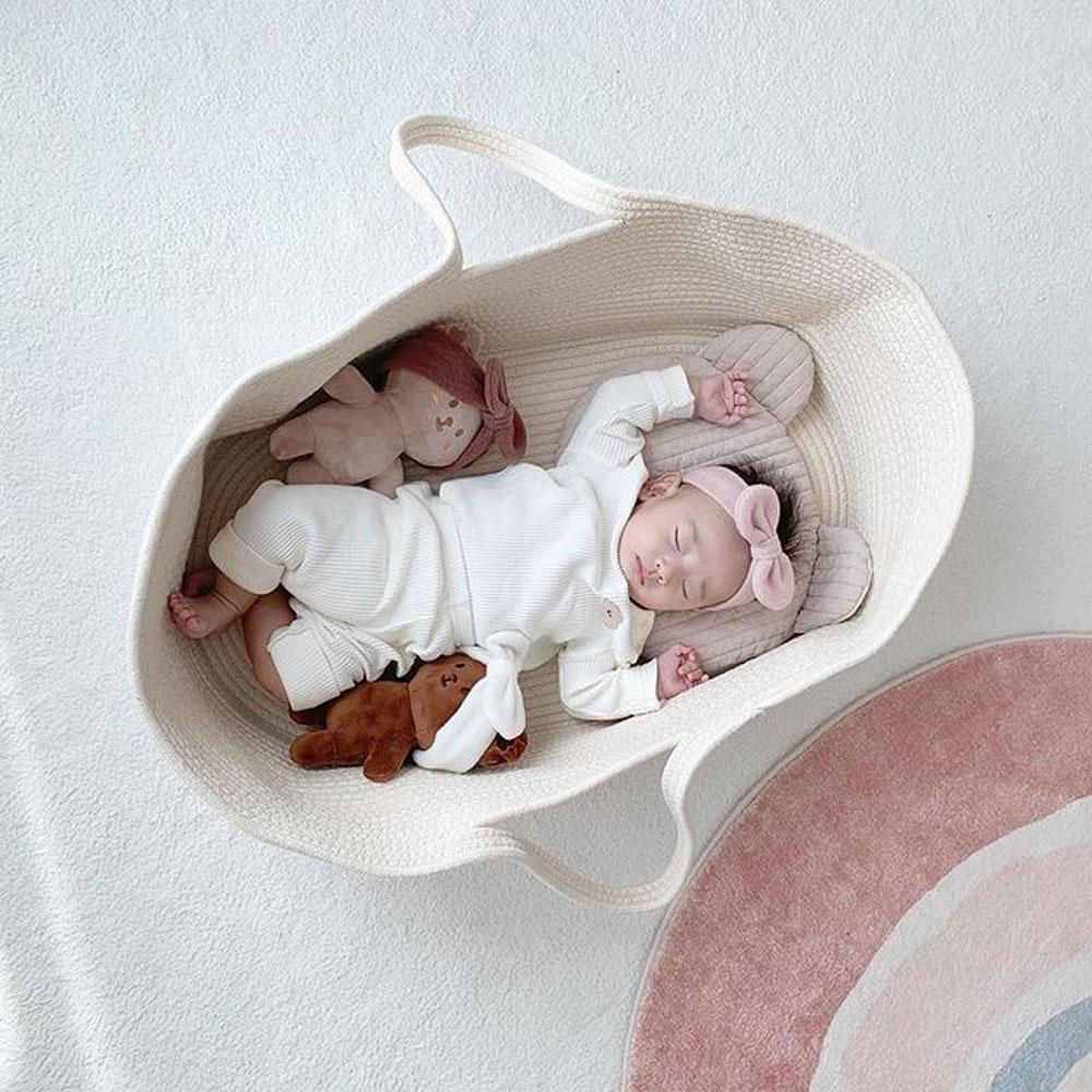 Portable Baby Newborn Moses Basket Bed with Pad Pillow