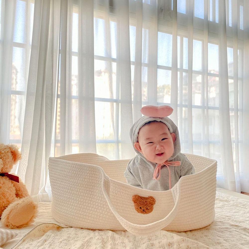 Portable Baby Newborn Moses Basket Bed with Pad Pillow