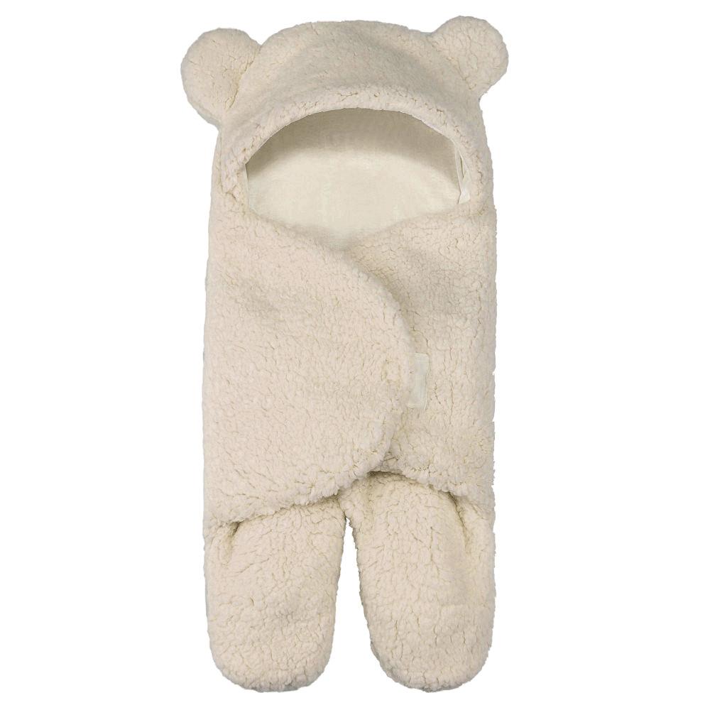 Thickened Fall and Winter Baby Split-Leg Plush Swaddle Sleep Sack- Anti-Kick