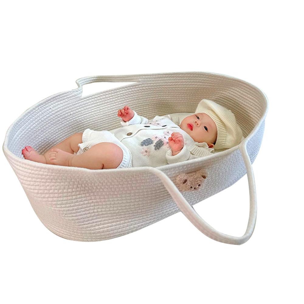Portable Baby Newborn Moses Basket Bed with Pad Pillow