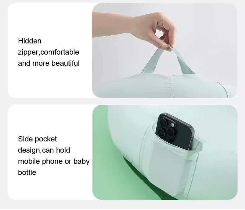 Ergonomic Baby Nursing Angled feeding Pillow Anti Reflux lounger Bed Incline Breastfeeding Crib