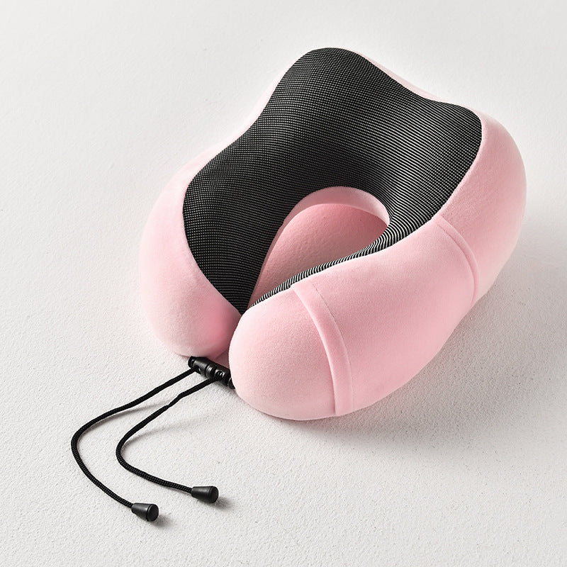 Memory foam U-shaped pillow airplane travel three-piece set nap neck pillow