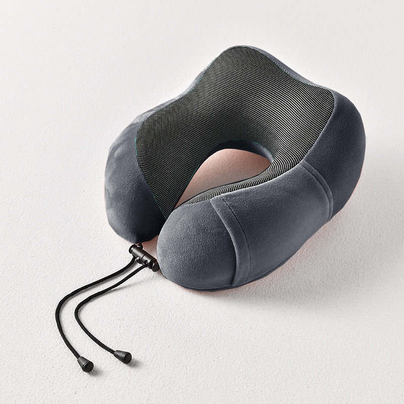 Memory foam U-shaped pillow airplane travel three-piece set nap neck pillow