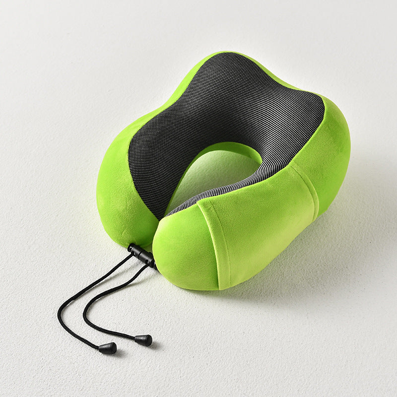 Memory foam U-shaped pillow airplane travel three-piece set nap neck pillow