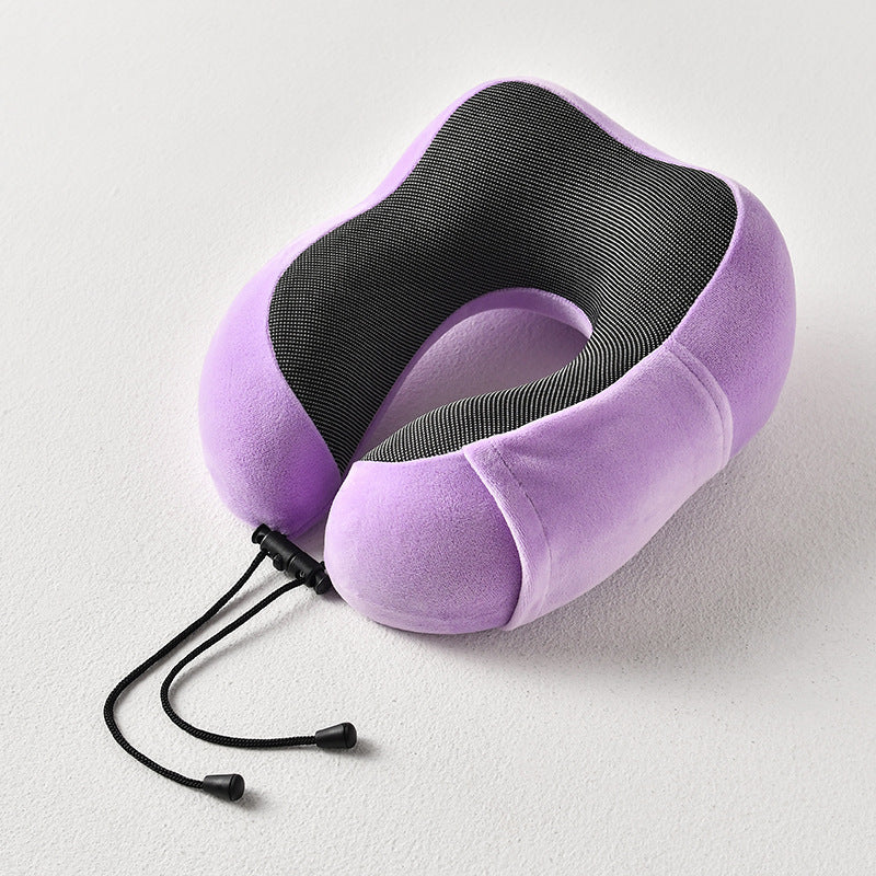 Memory foam U-shaped pillow airplane travel three-piece set nap neck pillow