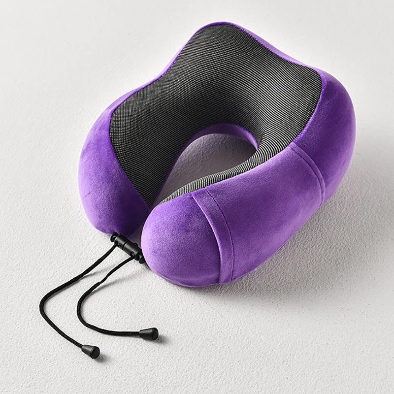 Memory foam U-shaped pillow airplane travel three-piece set nap neck pillow