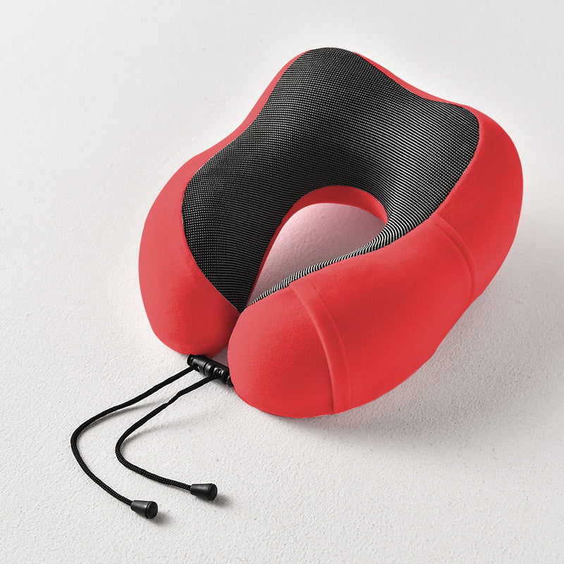 Memory foam U-shaped pillow airplane travel three-piece set nap neck pillow