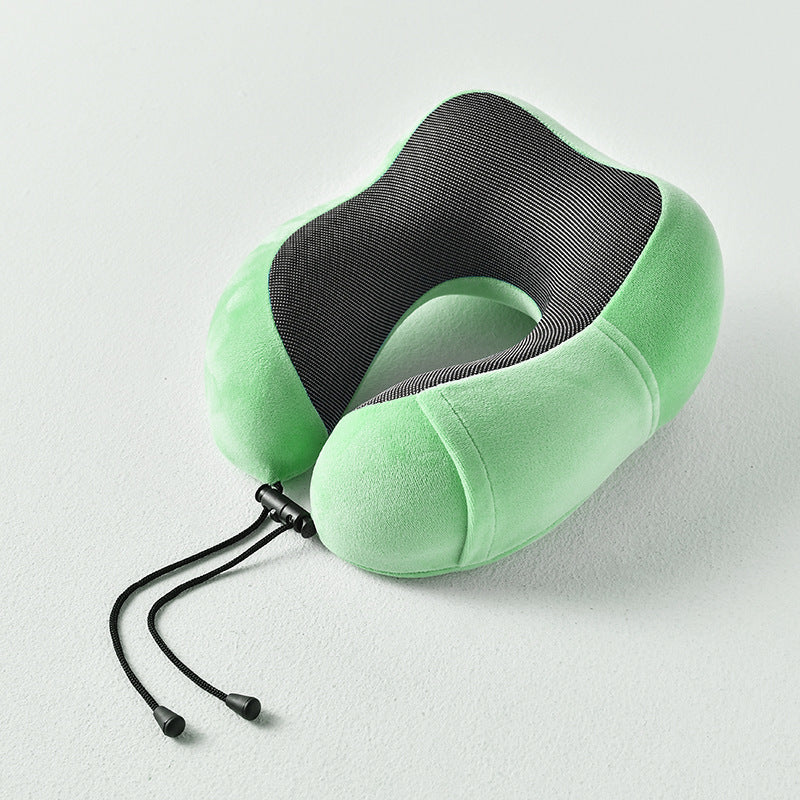 Memory foam U-shaped pillow airplane travel three-piece set nap neck pillow