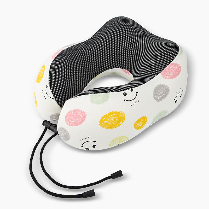 Memory foam U-shaped pillow airplane travel three-piece set nap neck pillow