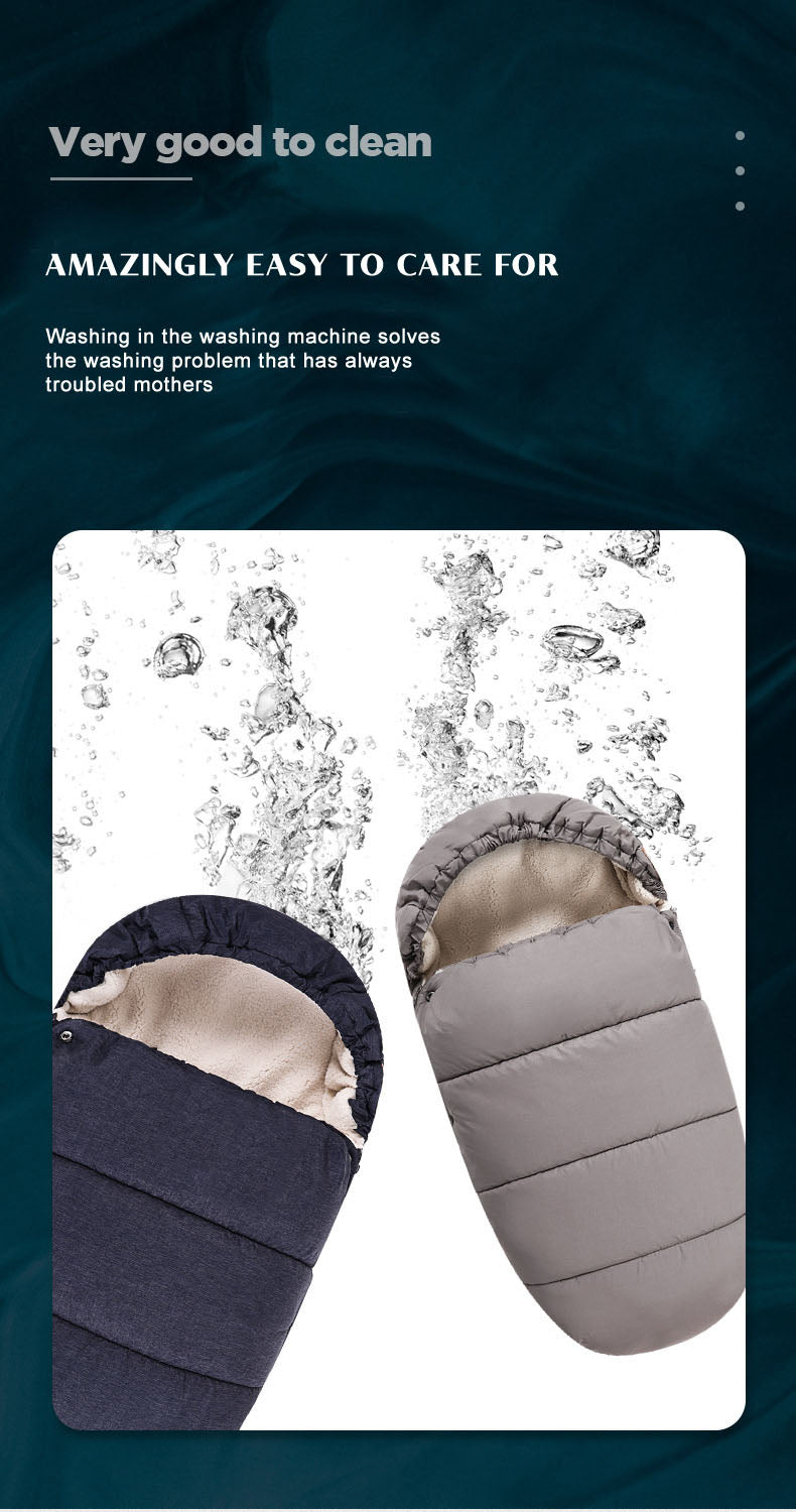Baby Sleeping bag Sack Thick Blanket Anti-kick Plus Velvet Thickened For Stroller