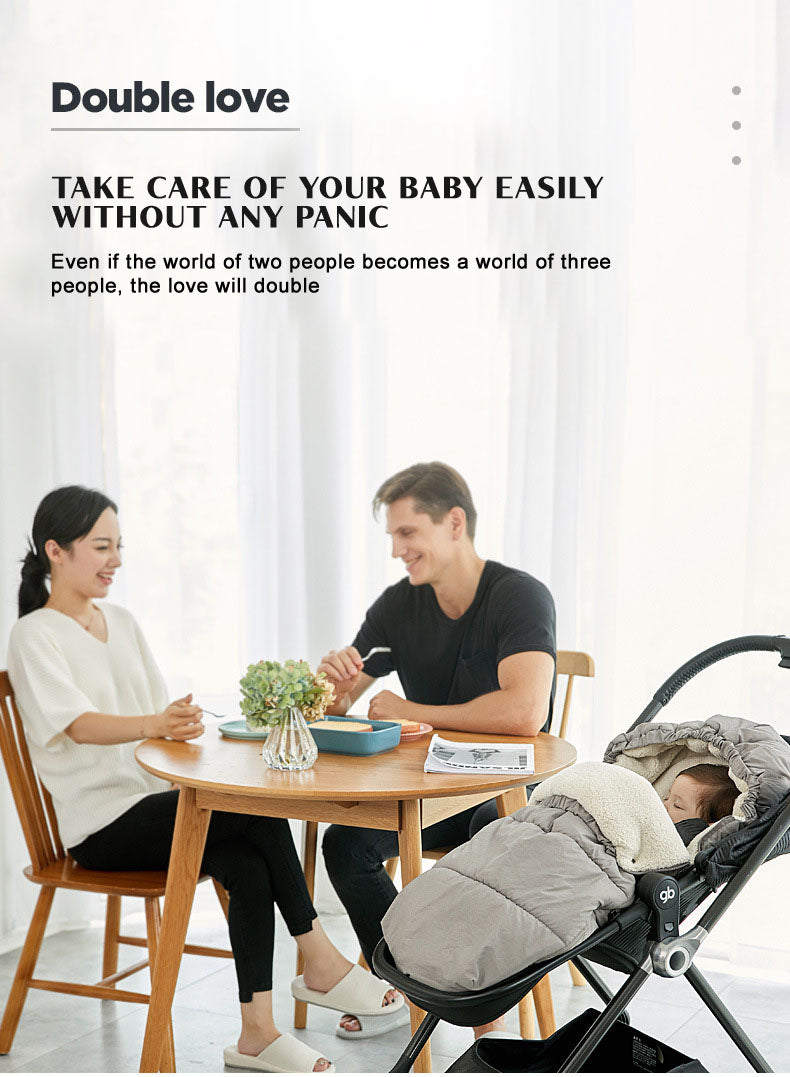 Baby Sleeping bag Sack Thick Blanket Anti-kick Plus Velvet Thickened For Stroller