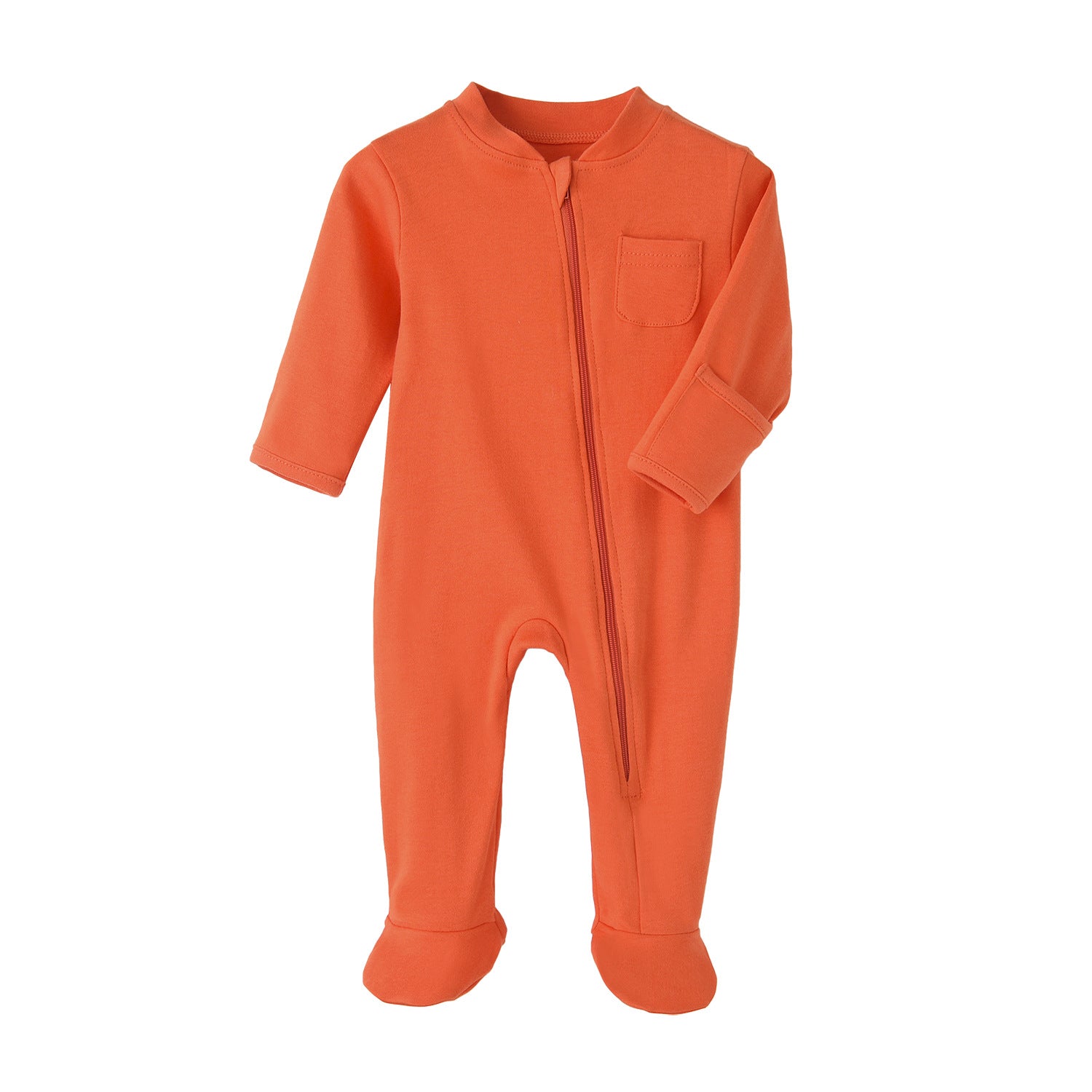 Zipper in Oat baby newborn Romper