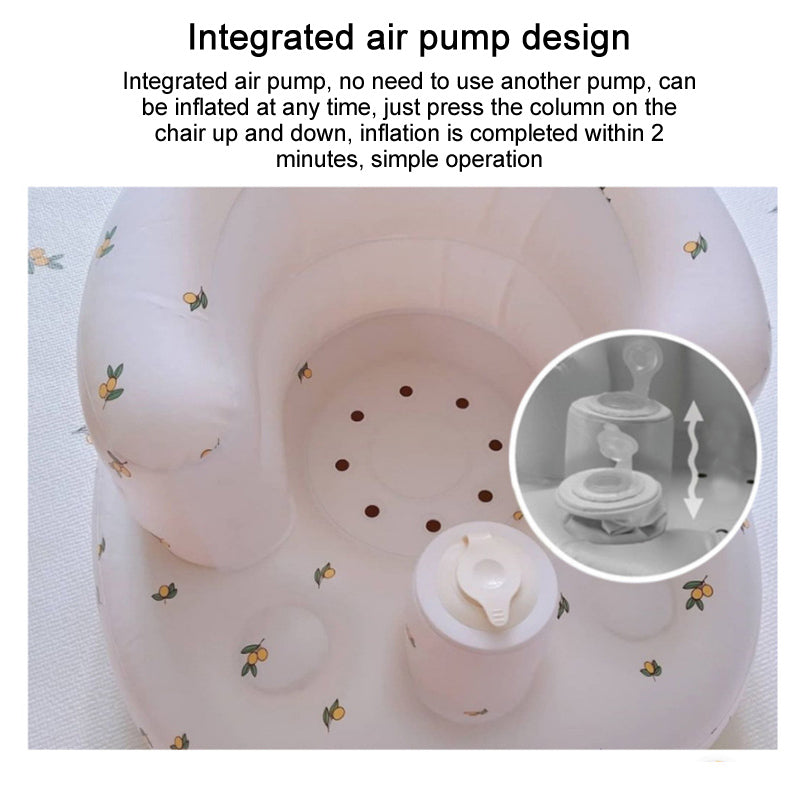 Baby sit and stand bathing bath stool anti-fall chair inflatable sofa foldable