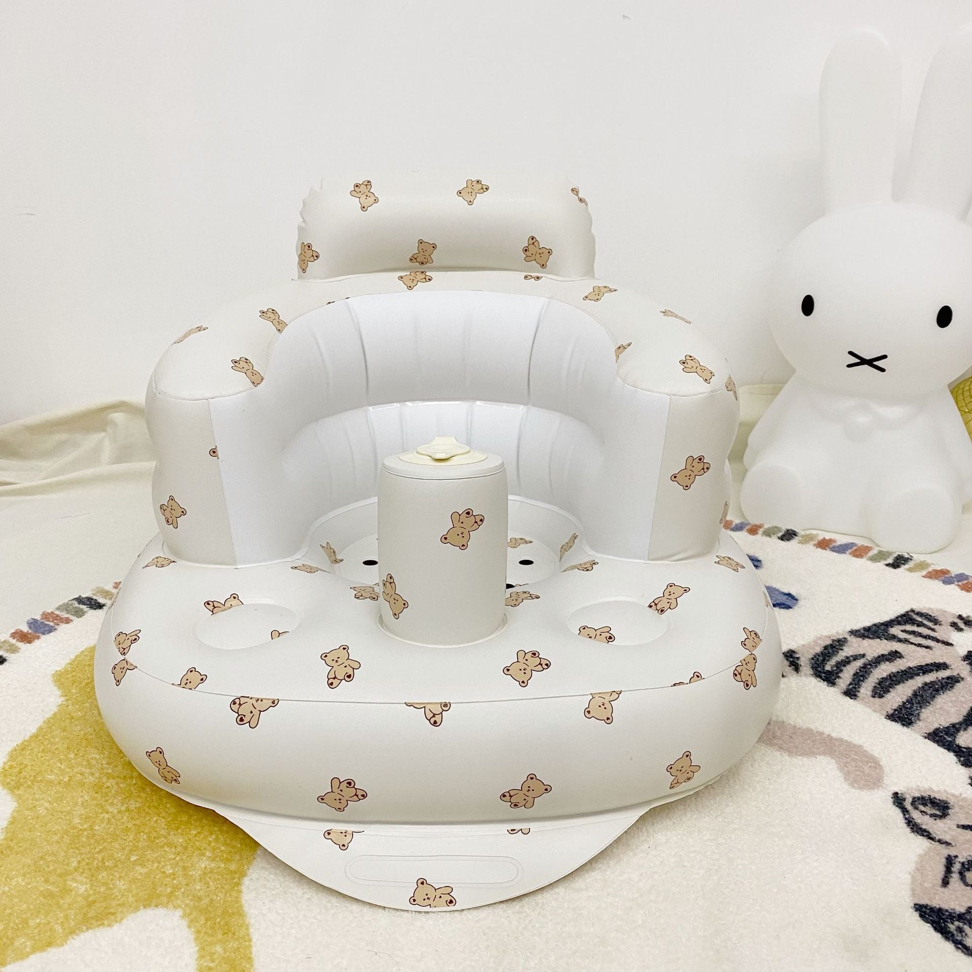 Baby sit and stand bathing bath stool anti-fall chair inflatable sofa foldable