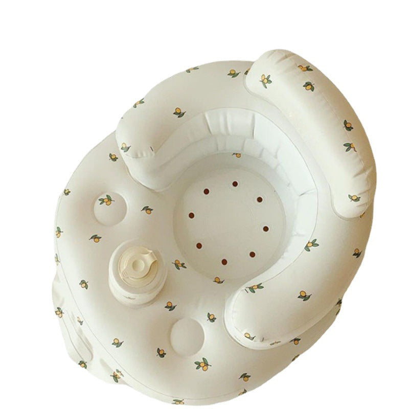 Baby sit and stand bathing bath stool anti-fall chair inflatable sofa foldable