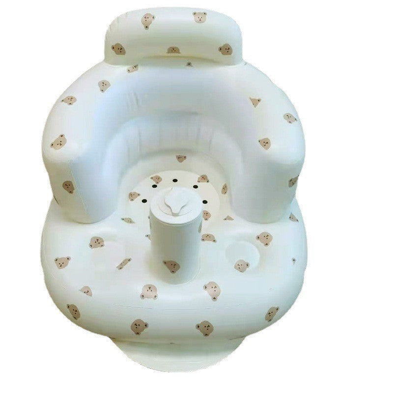 Baby sit and stand bathing bath stool anti-fall chair inflatable sofa foldable