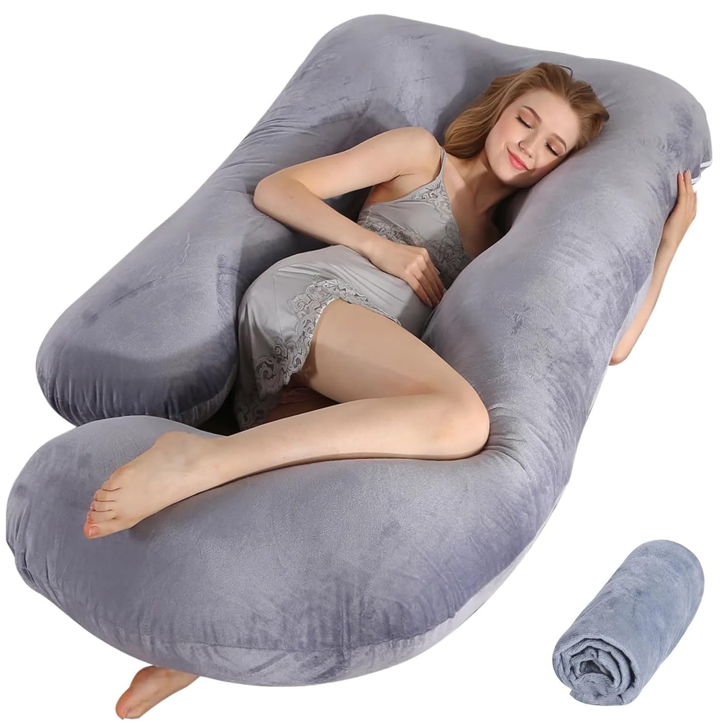 G Shaped Breathable Body Contour Pillow for Comfort-Fit Sleep More Colors