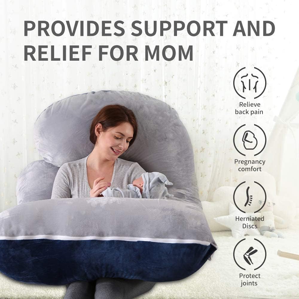 G Shaped Body Pillow: Ergonomic Support for Moms & Bump Comfort