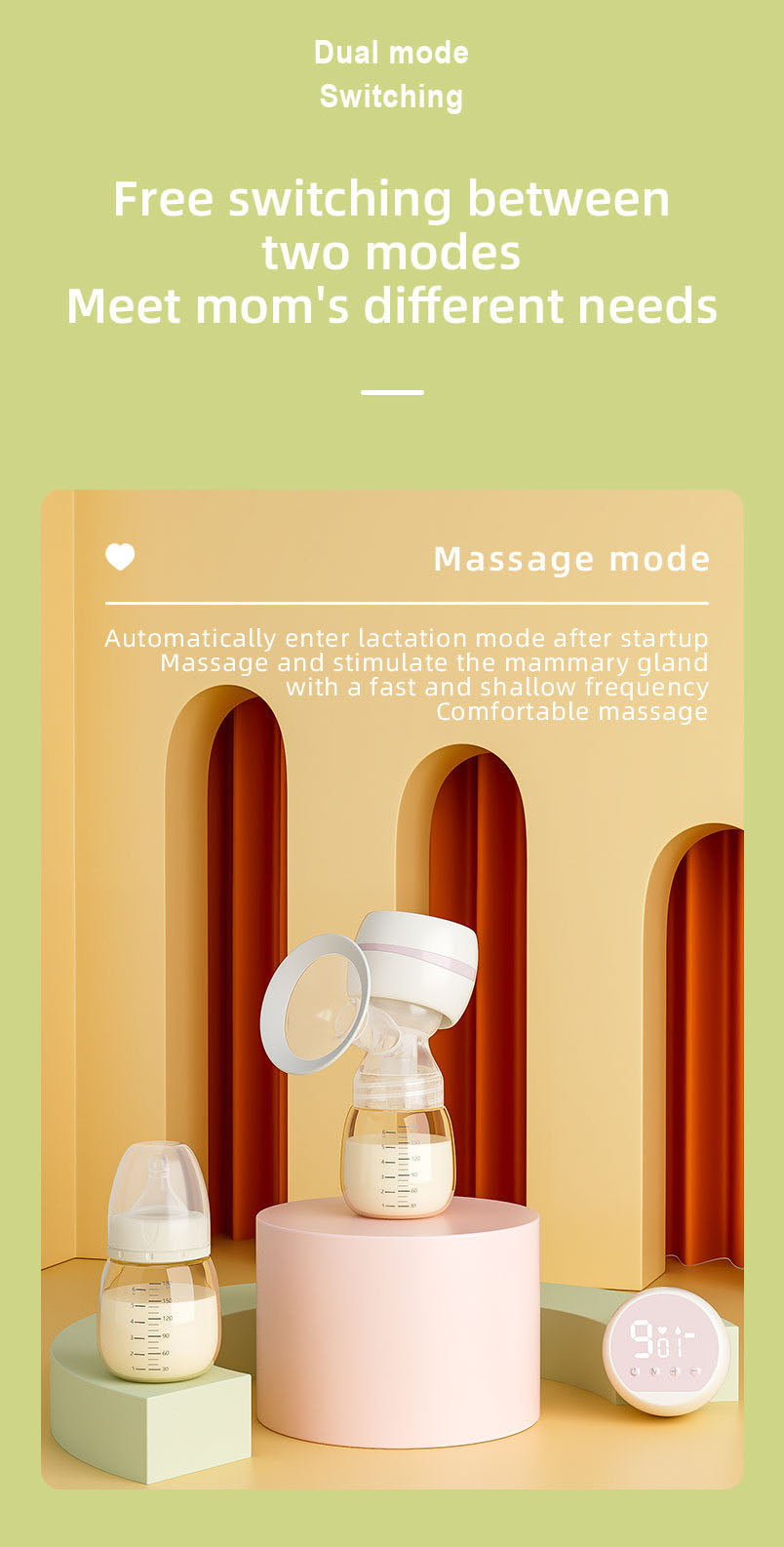 Automatic Electric Baby Breastfeeding Bottle Breast Pump Portable