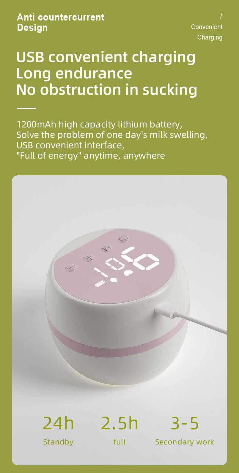 Automatic Electric Baby Breastfeeding Bottle Breast Pump Portable