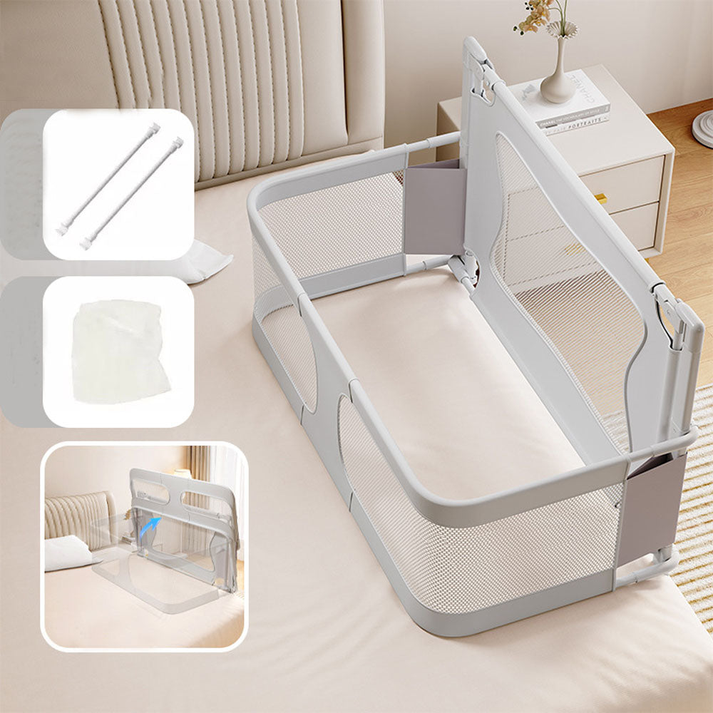 Baby Bedside Sleeper 3 in 1 Folding Portable Crib Breathable Safe Baby Bassinet