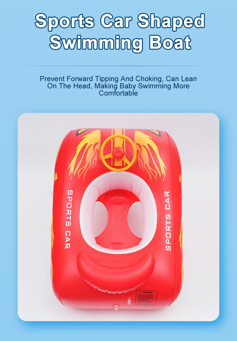 Baby Infant Swimming Pool float Sunshade Inflatable Sports Car Style