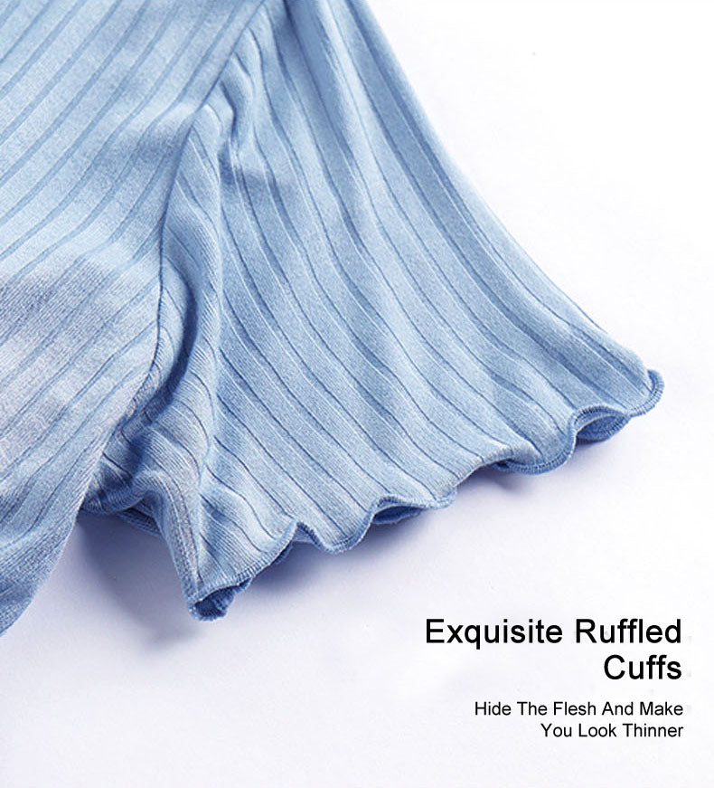 Stretchable Button-Front Nightdress Front Opening Design Button-Down Access