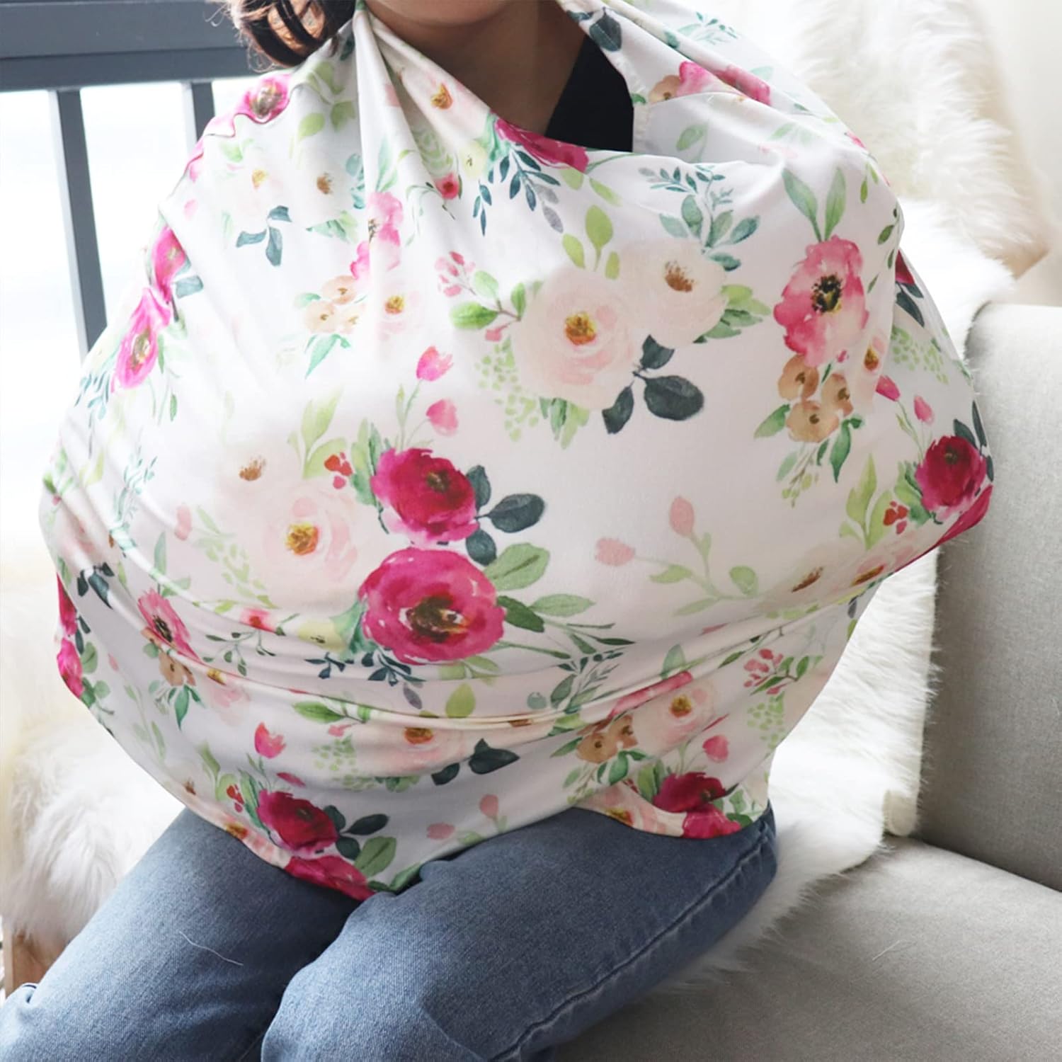 Nursing cover multifunctional seat sunshade windproof cover baby stroller cover